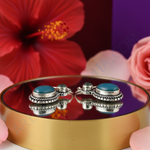 将图像加载到图库查看器中， 925银蓝色玉髓耳环 | 女士珠宝礼品
