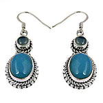 Load image into Gallery viewer, 925 Silver Blue Chalcedony Earrings | Women's Jewelry Gift
