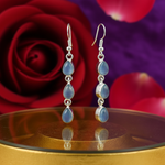 Load image into Gallery viewer, 925 Silver Blue Chalcedony Drop Earrings for Women | Gift
