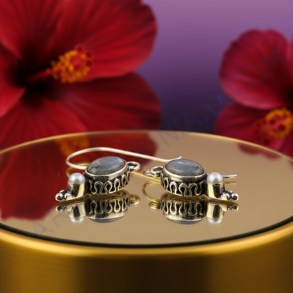 925 silver moonstone earrings | dangle earrings for women