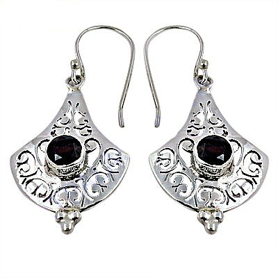 925 silver garnet earrings for women | dangle earrings