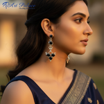 Load image into Gallery viewer, 925 Silver Black Onyx Earrings for Women | Dangle Earrings
