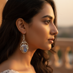 Load image into Gallery viewer, 925 Silver Moonstone Drop Earrings for Women | Dangle Earrings
