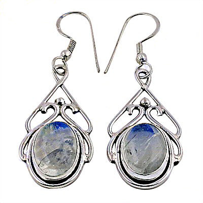 925 Silver Moonstone Drop Earrings for Women | Dangle Earrings