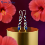 Load image into Gallery viewer, 925 Silver Lapis Lazuli Drop Earrings for Women | Gemstone Jewelry
