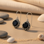 Load image into Gallery viewer, 925 Silver Black Onyx Dangle Earrings for Women | Gift
