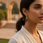 Load image into Gallery viewer, Smoky Quartz Teardrop Earrings in Sterling Silver for Women
