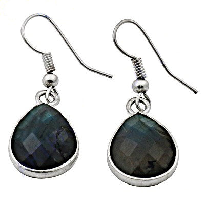 925 Silver Labradorite Teardrop Earrings for Women | Gift Jewelry