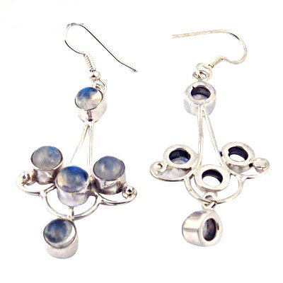 925 Silver Moonstone Earrings | Dangle Earrings for Women