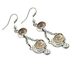 Load image into Gallery viewer, 925 Silver Rose Quartz Dangle Earrings for Women | Gift
