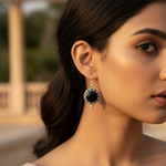 Load image into Gallery viewer, 925 Sterling Silver Black Onyx Earrings for Women | Daily Wear
