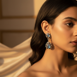 Load image into Gallery viewer, 925 Silver Moonstone Dangle Earrings for Women | Daily Wear
