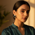 Load image into Gallery viewer, 925 Silver Black Stone Cage Earrings for Women | Dangle Earrings
