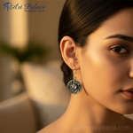 Load image into Gallery viewer, 925 Silver Moonstone Earrings | Celtic Knot Design for Women
