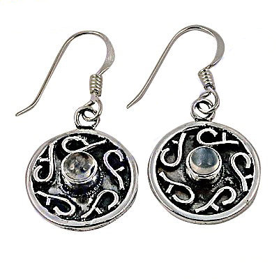 925 Silver Moonstone Earrings | Celtic Knot Design for Women