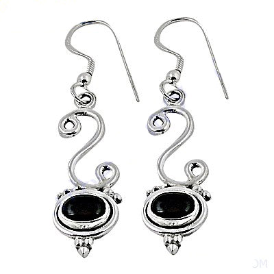 925 Silver Black Onyx Dangle Earrings for Women | Gift
