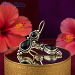 Load image into Gallery viewer, 925 Silver Onyx Drop Earrings for Women | Black Gemstone Jewelry
