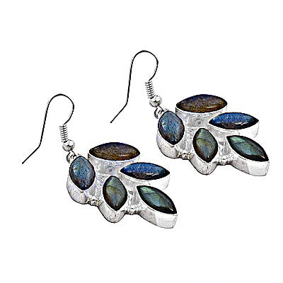 925 Silver Labradorite Earrings for Women | Gemstone Jewelry