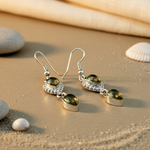 Load image into Gallery viewer, 925 Silver Peridot Drop Earrings for Women | Gemstone Jewelry
