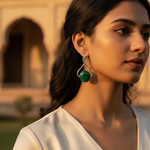 Load image into Gallery viewer, 925 Silver Malachite Drop Earrings | Women's Gemstone Jewelry
