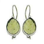 Load image into Gallery viewer, 925 Silver Lemon Quartz Teardrop Earrings for Women

