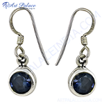 Load image into Gallery viewer, 925 Silver Blue Sapphire Earrings for Women | Daily Wear Jewelry
