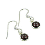 Load image into Gallery viewer, 925 Silver Garnet Drop Earrings for Women | Gemstone Jewelry
