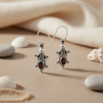 将图像加载到图库查看器中， 925 Silver Garnet Drop Earrings for Women | Gemstone Jewelry
