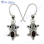Load image into Gallery viewer, 925 Silver Garnet Drop Earrings for Women | Gemstone Jewelry
