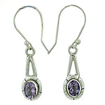 Load image into Gallery viewer, 925 Silver Amethyst Drop Earrings for Women | Dangle Earrings
