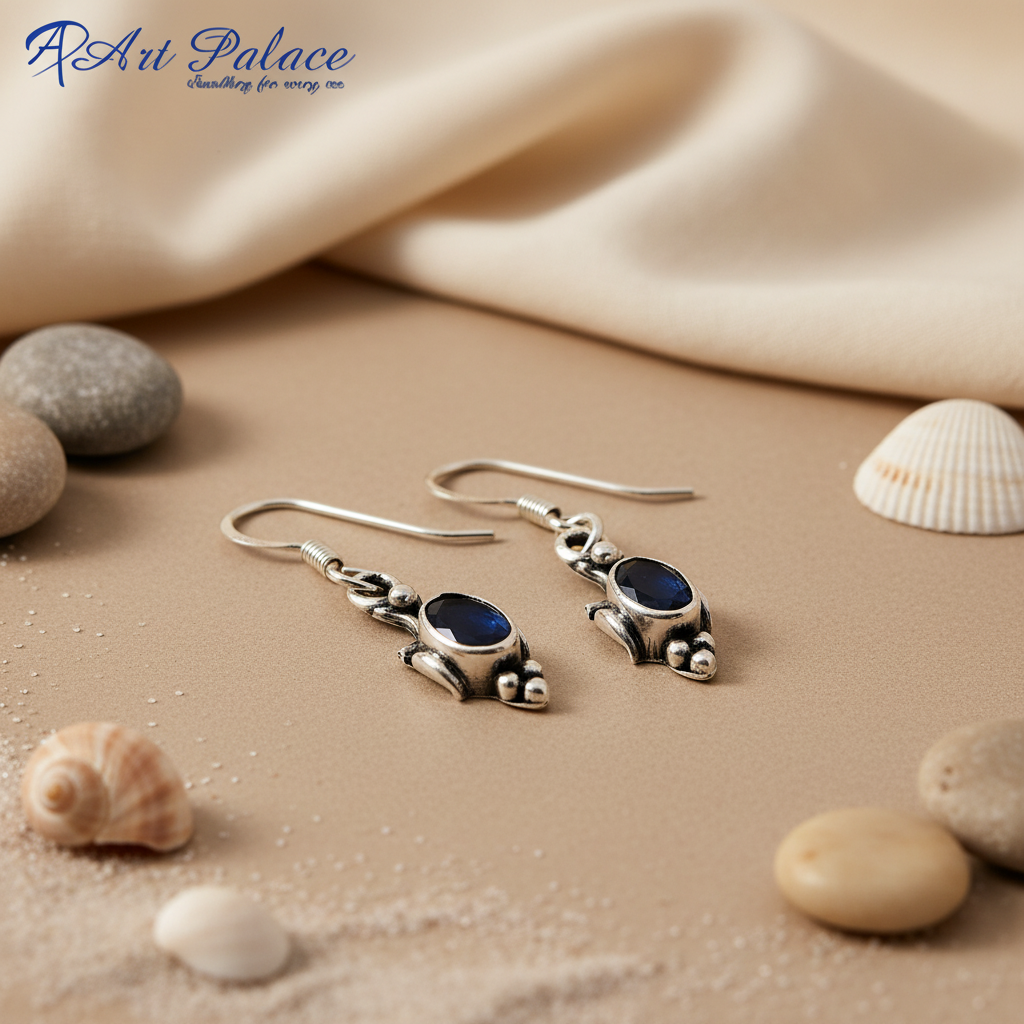 925 Silver Black Onyx Dangle Earrings for Women | Gift