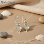 Load image into Gallery viewer, 925 Silver Moonstone Drop Earrings for Women | Dangle Earrings
