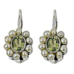 Load image into Gallery viewer, Silver Pearl &amp; Peridot Earrings for Women | Gemstone Jewelry
