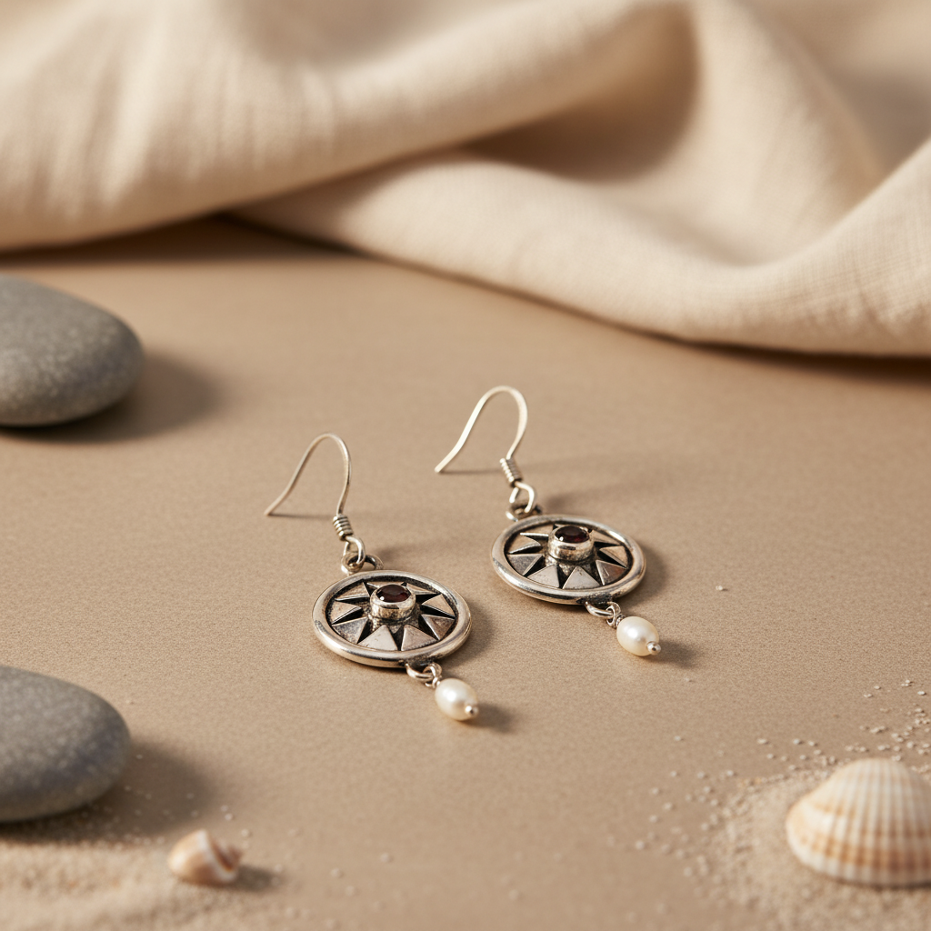 925 Sterling Silver Pearl Drop Earrings | For Women