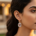 Load image into Gallery viewer, 925 Silver Rose Quartz Earrings for Women | Dangle Earrings
