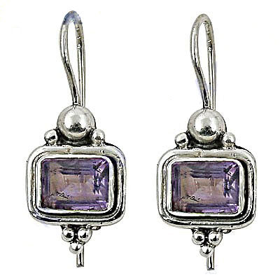 925 silver amethyst earrings for women | gemstone jewelry