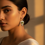 将图像加载到图库查看器中， 925 Silver Peridot Earrings for Women | Dangle Drop Earrings
