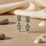 Load image into Gallery viewer, 925 Silver Blue Gemstone Earrings for Women | Dangle Earrings
