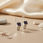 Load image into Gallery viewer, 925 Silver Amethyst Drop Earrings for Women | Gift Jewelry

