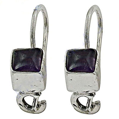 925 Silver Amethyst Drop Earrings for Women | Gift Jewelry