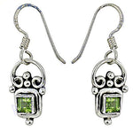 将图像加载到图库查看器中， 925 Silver Peridot Drop Earrings for Women | Green Gemstone Jewelry
