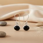 将图像加载到图库查看器中， 925 Sterling Silver Black Onyx Drop Earrings for Women
