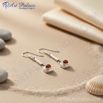 Load image into Gallery viewer, 925 Silver Red Gemstone Drop Earrings for Women | Gift
