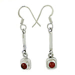 将图像加载到图库查看器中， 925 Silver Red Gemstone Drop Earrings for Women | Gift
