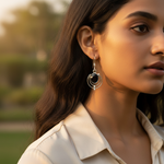 Load image into Gallery viewer, 925 Silver Black Gemstone Drop Earrings for Women | Gift Jewelry
