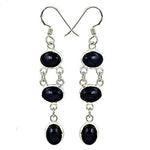 Load image into Gallery viewer, 925 Sterling Silver Black Onyx Dangle Earrings | Women's Jewelry
