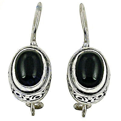 925 Silver Black Onyx Earrings for Women | Dangle Earrings