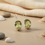 Load image into Gallery viewer, 925 Silver Peridot Drop Earrings for Women | Gemstone Jewelry
