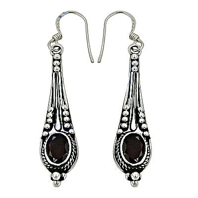 925 Silver Black Onyx Dangle Earrings for Women | Gift