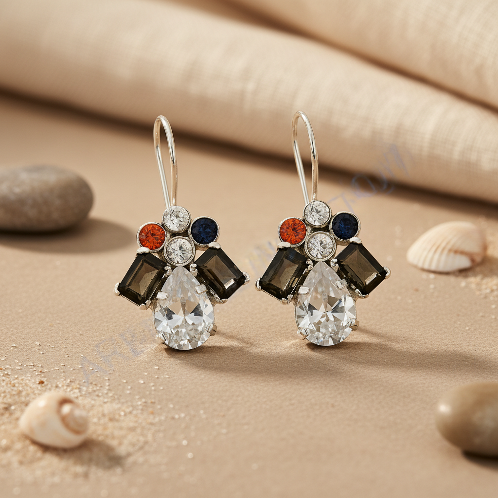 Pendientes de plata con piedras preciosas para mujer | Joyas con estilo